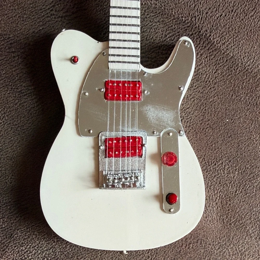 White Fender Telecaster Miniature Guitar Sculpture - Picture 2 of 7
